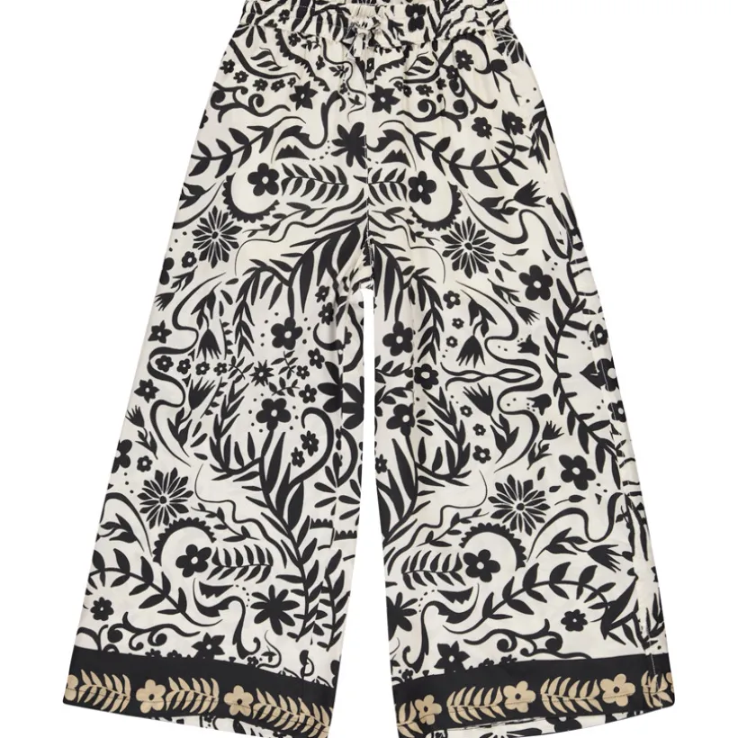 Losse en vloeibare bloemenprint broek meisjes