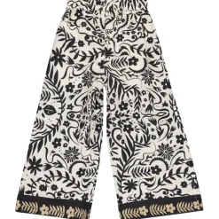 Losse en vloeibare bloemenprint broek meisjes