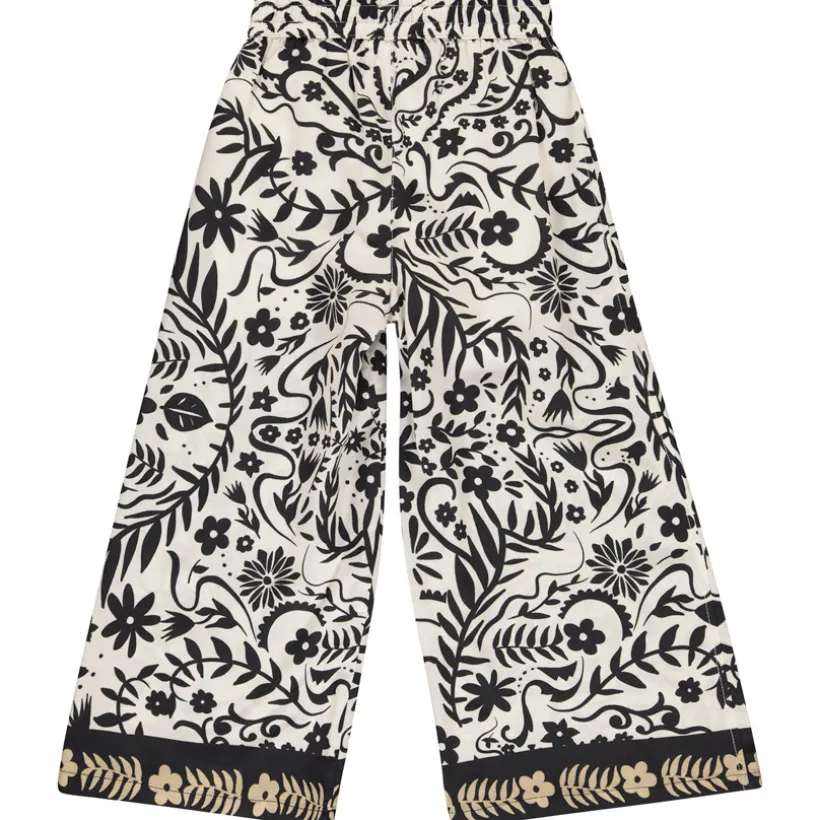 Losse en vloeibare bloemenprint broek meisjes