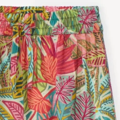 Losse en vloeiende broek met fantasiedruk meisjes