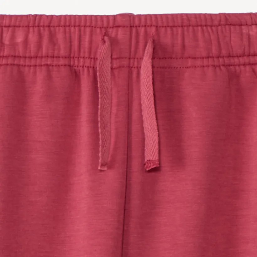 Losse fleece joggingbroek met contrasterende biezen meisjes