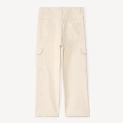 Losse jeans in denim met cargo-stijl en zakken meisjes