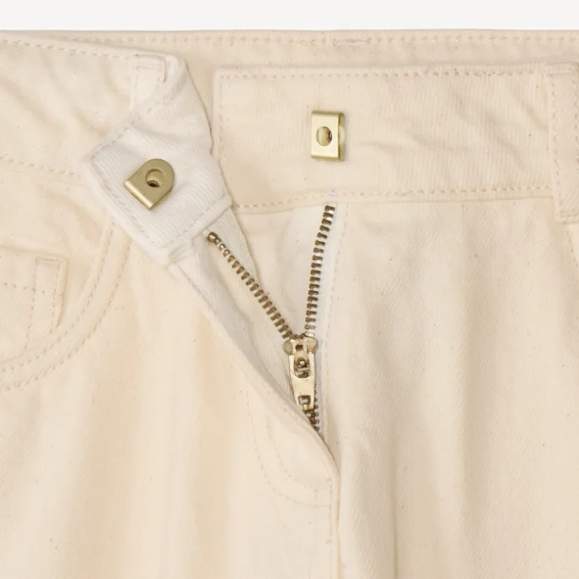 Losse jeans in denim met cargo-stijl en zakken meisjes
