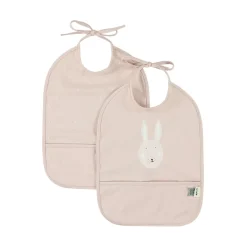 Lot de 2 bavoirs imperméables Mrs. Rabbit