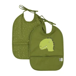 Lot de 2 bavoirs imperméables Mr. Dino