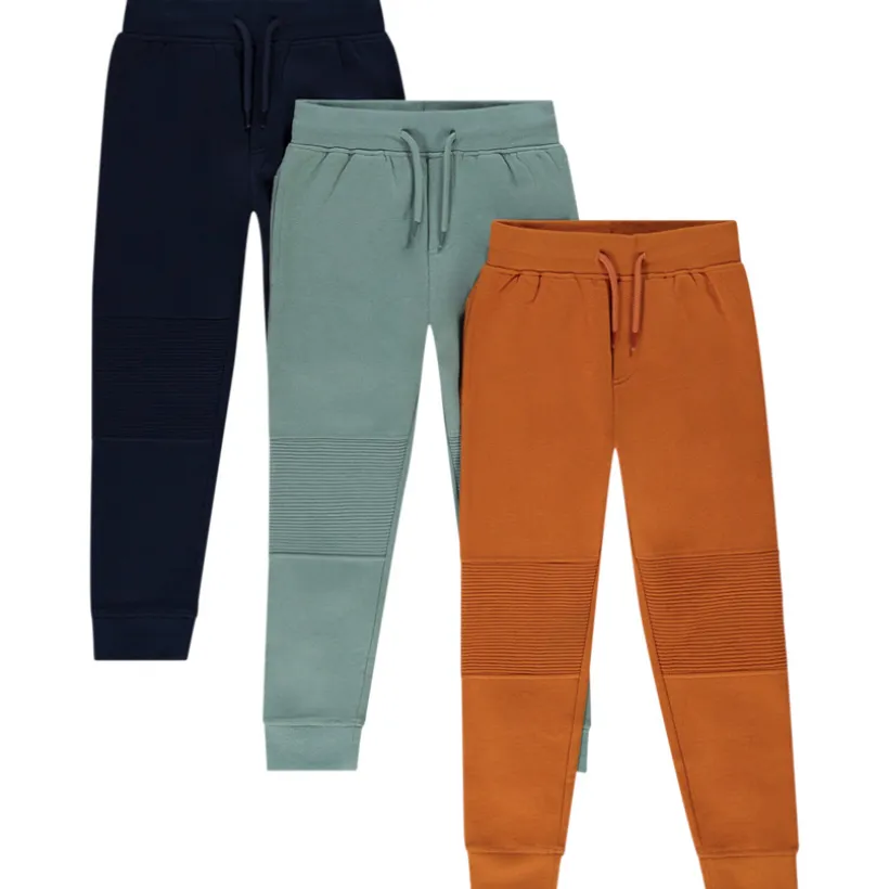 Lot de 3 joggings unis en molleton garçon