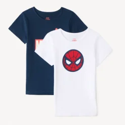 Lot de 2 maillots de corps manches courtes Spider-Man Marvel garçon