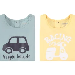 Lot de 2 pyjamas 2 pièces en jersey print véhicule pour bébé garçon