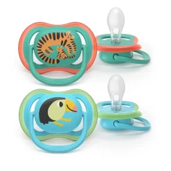 Lot de 2 tétines en silicone 6-18 mois Ultra Air