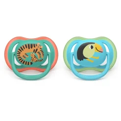 Lot de 2 tétines en silicone 6-18 mois Ultra Air