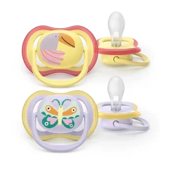 Lotto de 2 sucettes en silicone Ultra Air 0-6 mois