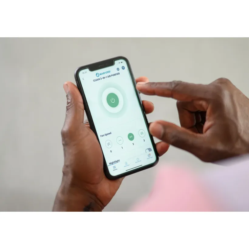 Luchtreiniger Clean connected 3 in 1 nachtlamp en geluid