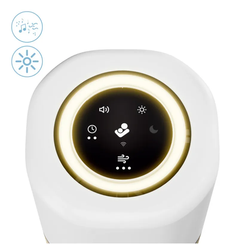 Luchtreiniger Clean connected 3 in 1 nachtlamp en geluid