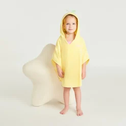 Ludieke citroen badcape voor babymeisjes