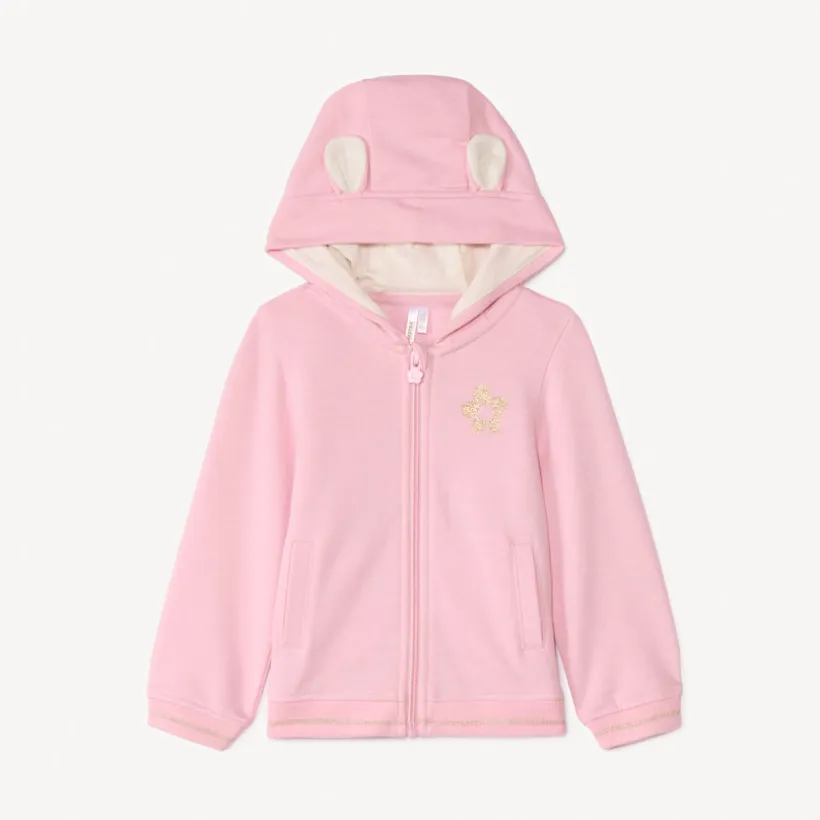 Ludiek fleece vest met capuchon voor meisje baby