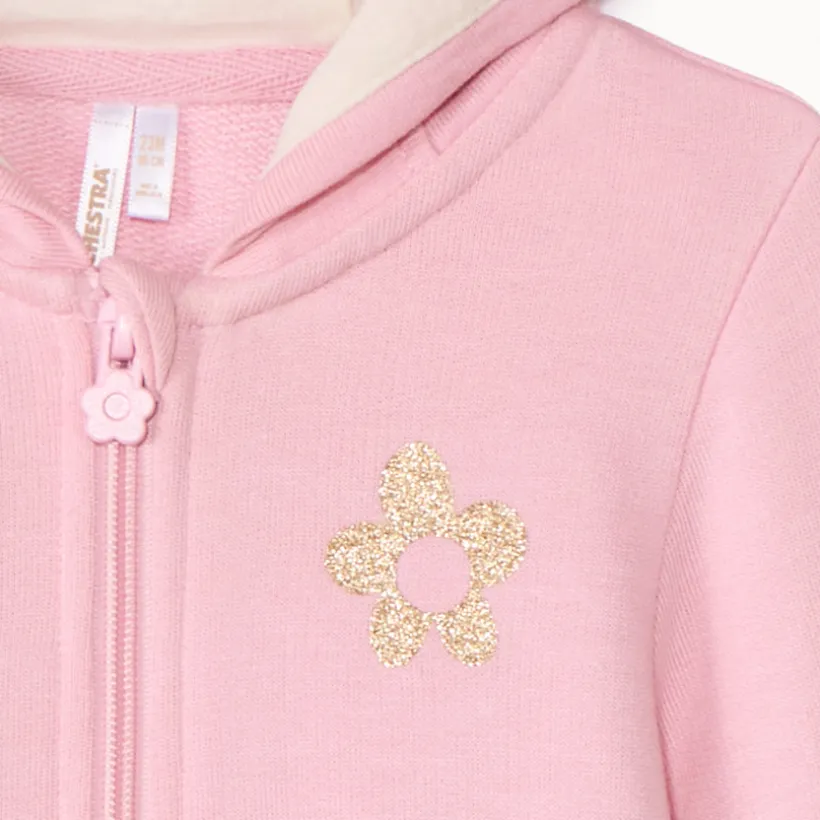Ludiek fleece vest met capuchon voor meisje baby