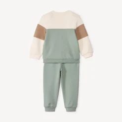 Ludiek kleurblok jogging outfit voor babyjongen