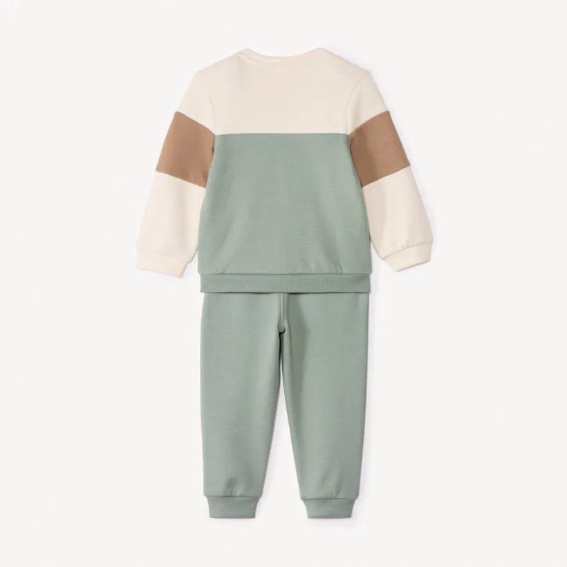 Ludiek kleurblok jogging outfit voor babyjongen