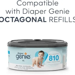 Luieremmer Diaper Genie Select + 1 navulling octogonaal - Salie Groen