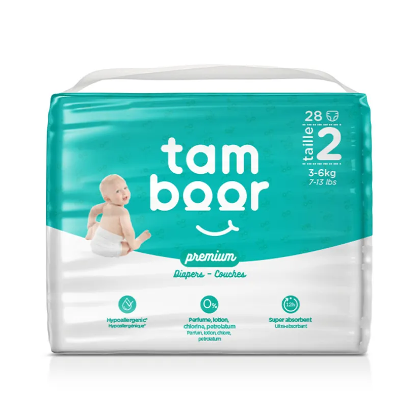 Luier Premium voor pasgeborenen T2 Mini 3-6 kg - x28