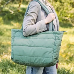 Luiertas shopper gewatteerd Groen
