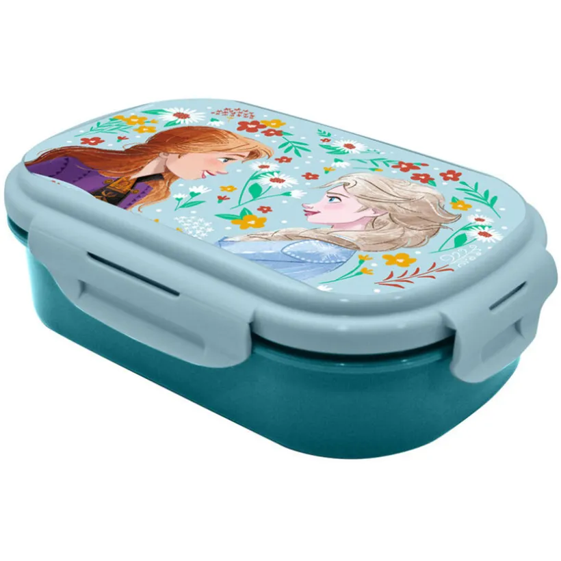 Lunchbox met bestek Frozen Blauw