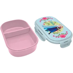 Lunchbox met bestek Frozen Blauw/Roze