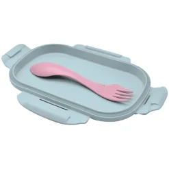 Lunchbox met bestek Frozen Blauw/Roze