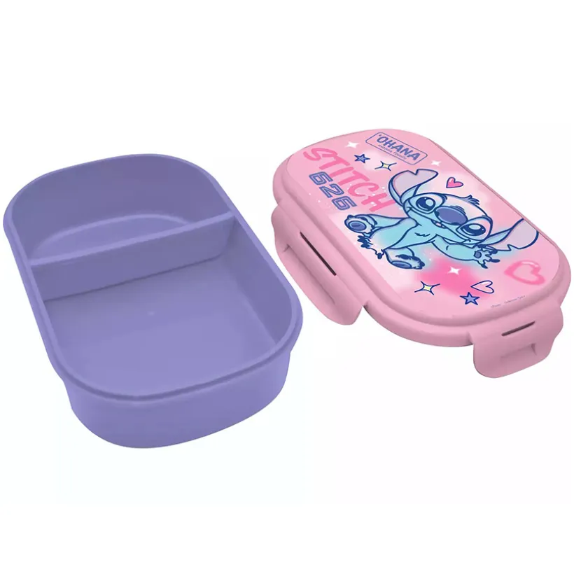 Lunchbox met bestek Stitch Roze/Paars