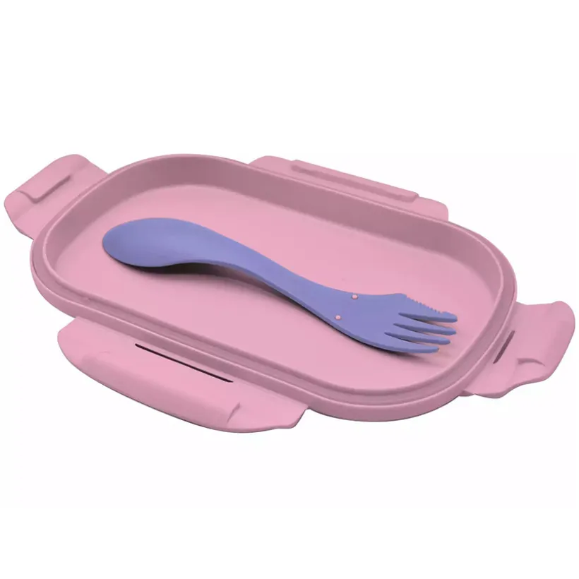 Lunchbox met bestek Stitch Roze/Paars