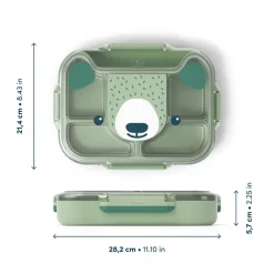 maaltijdbox met compartimenten MB Wonder Green Bear