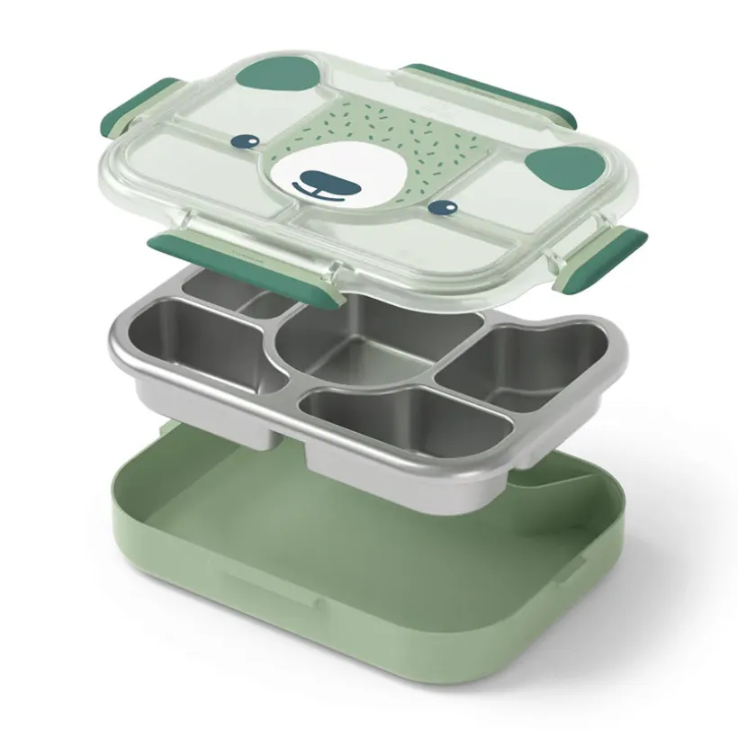 maaltijdbox met compartimenten MB Wonder Green Bear