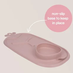 Maaltijdmat Roll & Go bord-kom-lepel Blush