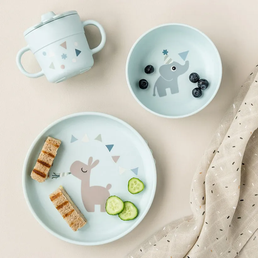Maaltijdset 3-delige met zuignap Foodie Celebration Blauw