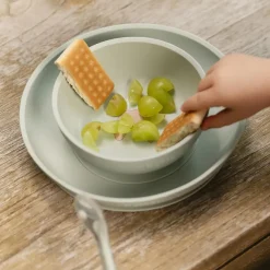 Maaltijdset 3-delige van siliconen - Konijn Groen