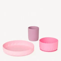 Maaltijdset 3-delig Origami van Silicoon - Lila