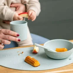 Maaltijdset voor kinderen - Silicone - Groen/sterren - 4 Stk