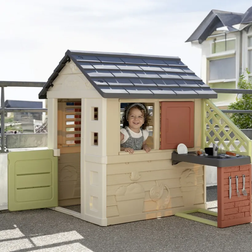 Maison Nature Smoby Life speelhuis met geïntegreerde buitenkeuken en vele accessoires