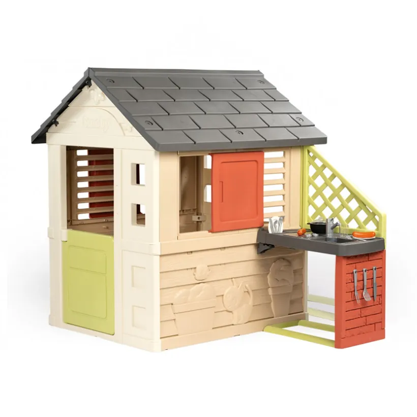 Maison Nature Smoby Life speelhuis met geïntegreerde buitenkeuken en vele accessoires
