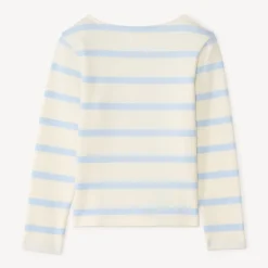 Marinière met geruite print in kersenkleur meisjes