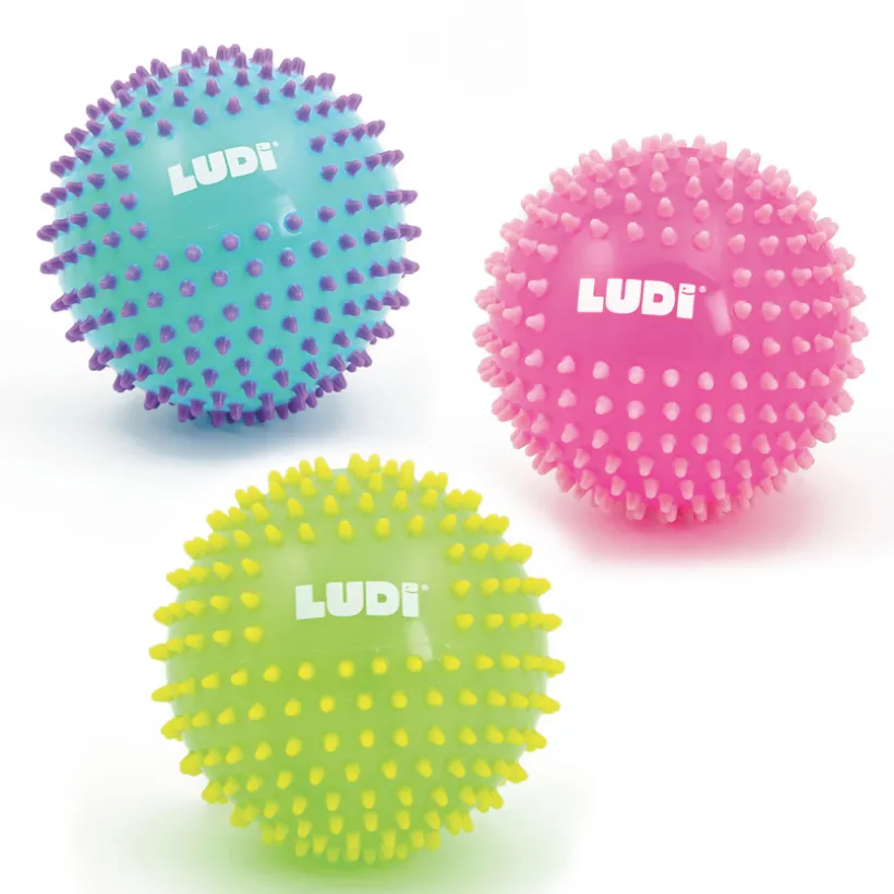 massagespeelbal met nopjes, effen, willekeurige kleur