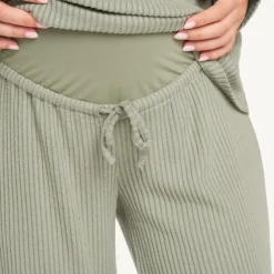 Materniteit geribbelde pyjama set