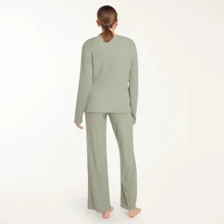 Materniteit geribbelde pyjama set