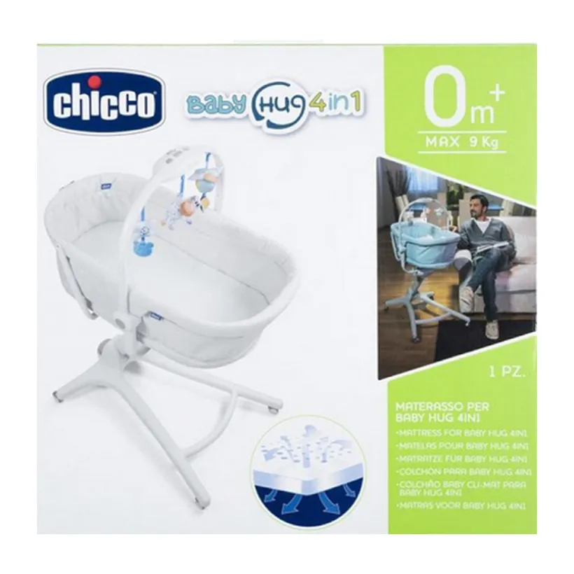 Matras voor wieg Baby Hug 4 in 1 - Wit