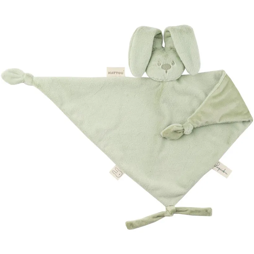 Maxi knuffeldoek Konijn 65 cm Lindegroen