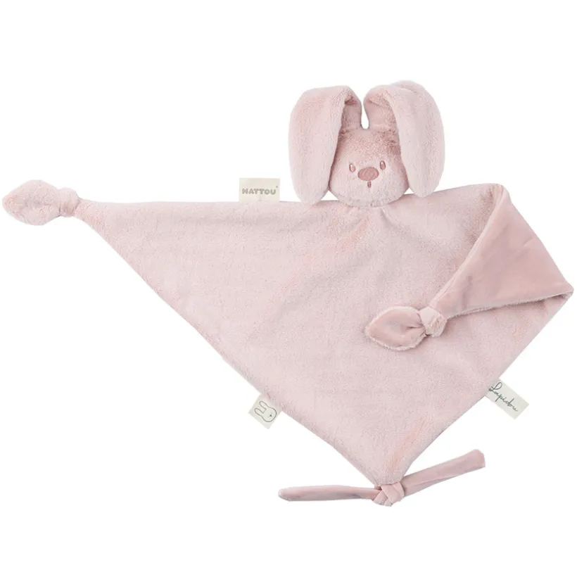 Maxi knuffeldoek Konijn 65 cm Poederroze