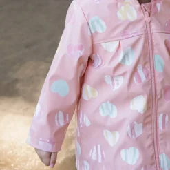Meerkleurige regenjas met hartjesprint meisjes