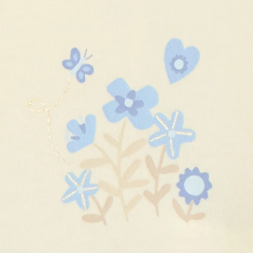 Meisjesbabyjurk 2-in-1 met vlinderprint