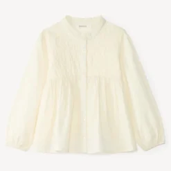 Meisjes blouse met lange mouwen en fantasie borduursels