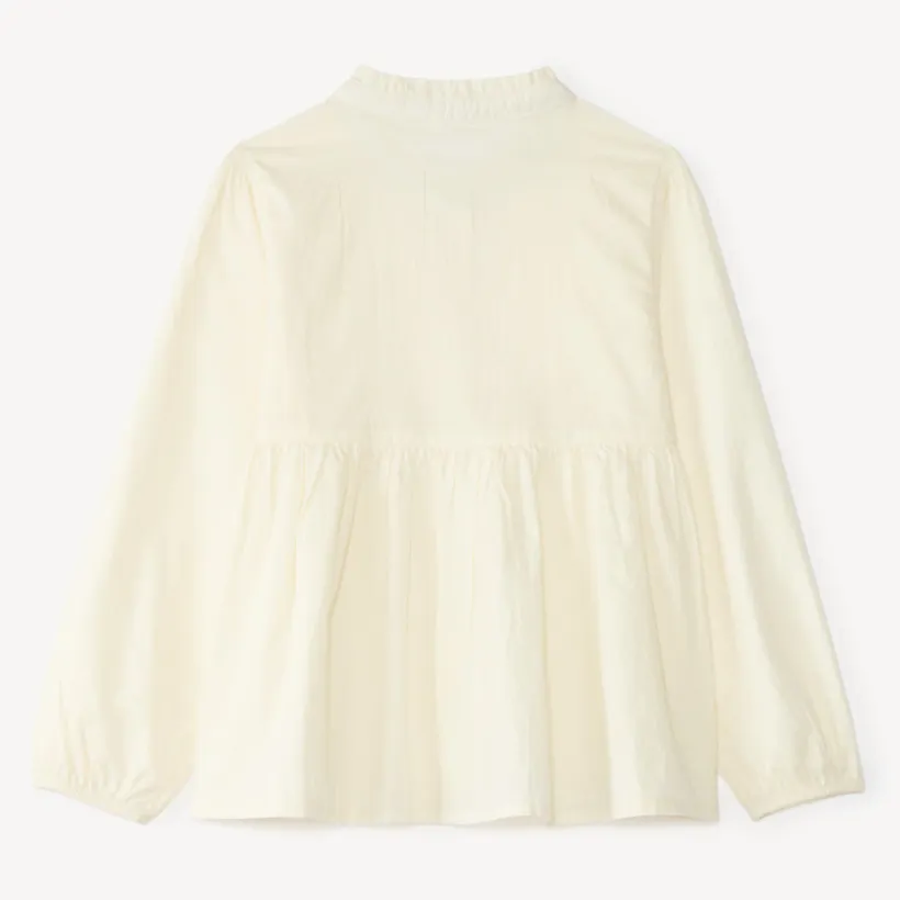Meisjes blouse met lange mouwen en fantasie borduursels